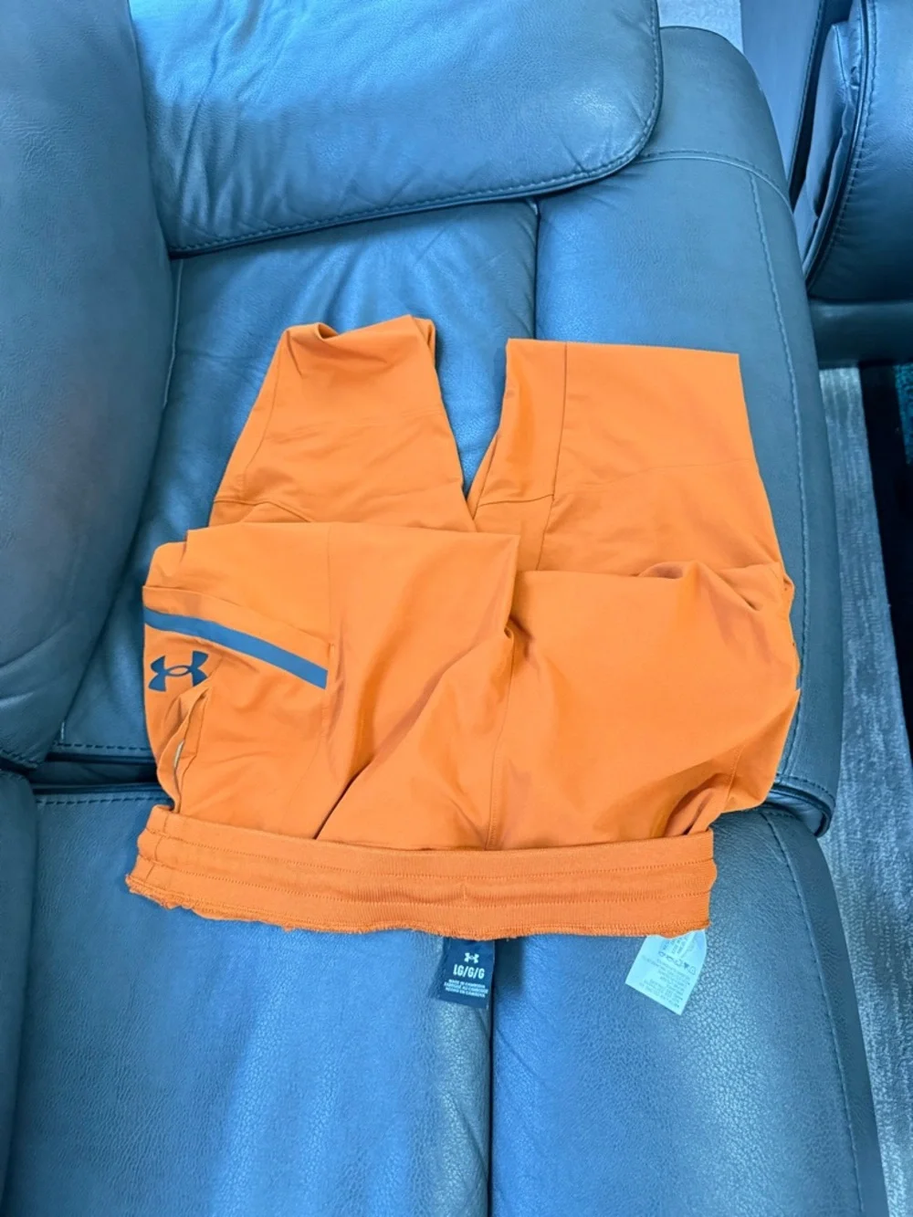 Under Armour Orange Training Joggers with Reflective Trim - Picture 7 of 7